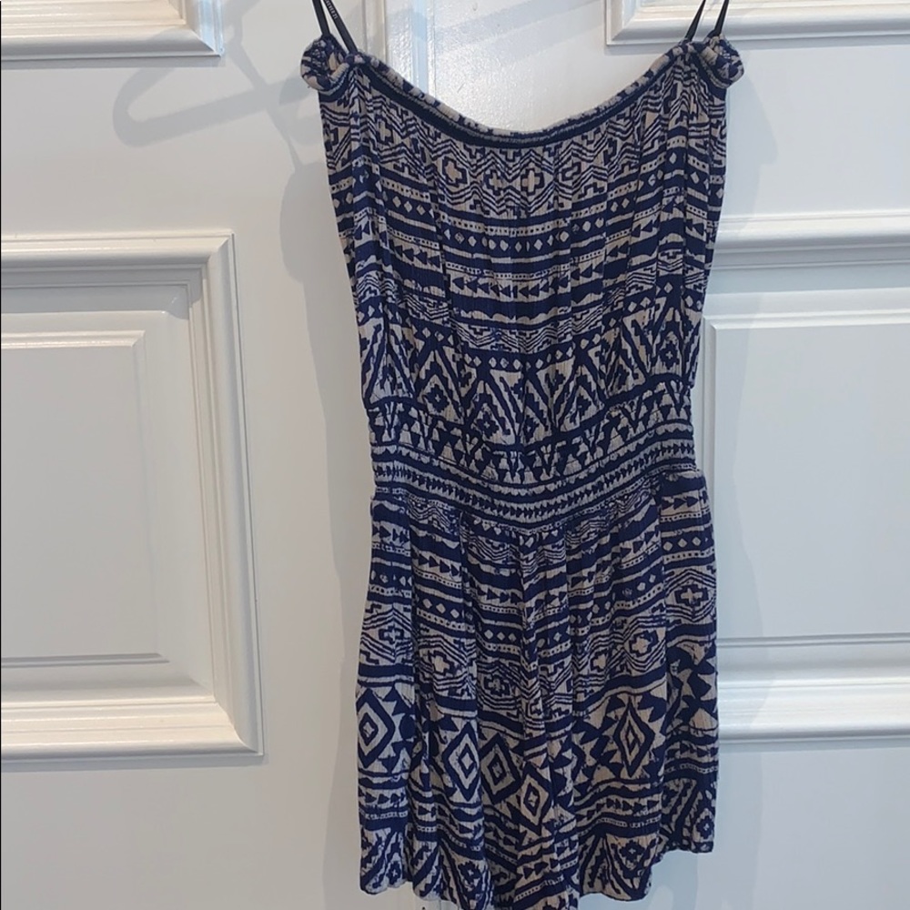 Blue patterned Romper